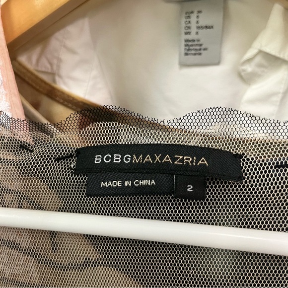 BCBGMAXAZRIA Black Silk Beaded Dress Size 2 - Picture 5 of 5